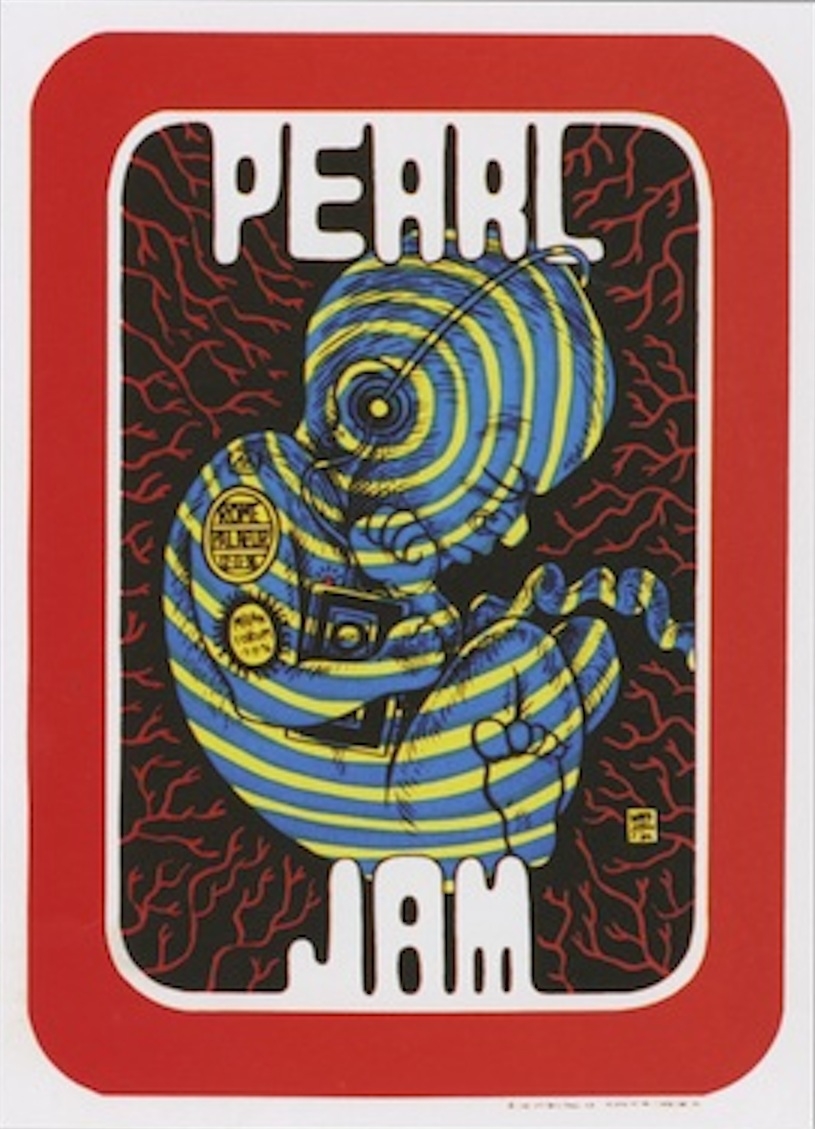 Pearl Jam 1996年ローマ公演 ポスター Pearl Jam - Rome, Italy, Rome - 1996